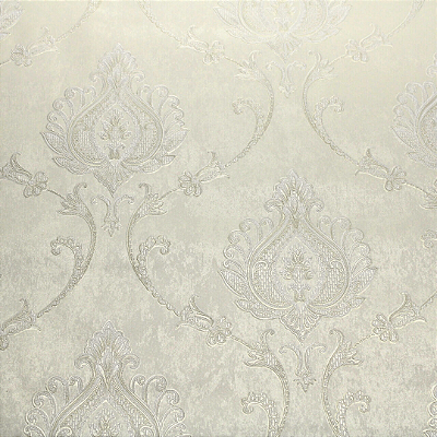 Papel de Parede Arabesco em Tom de Bege Claro Rolo com 10 Metros