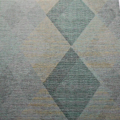 Papel de Parede Geométrico Tons de Verde Rolo com 10 Metros