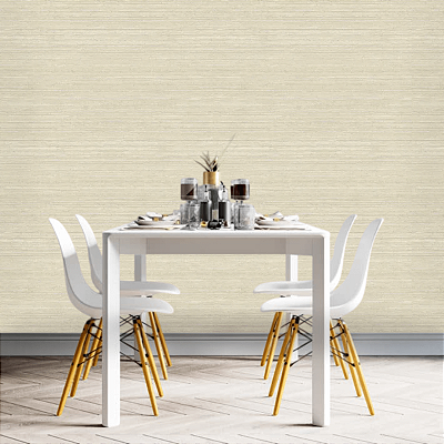 Papel de Parede Linho em Tom de Palha Rolo com 10 Metros