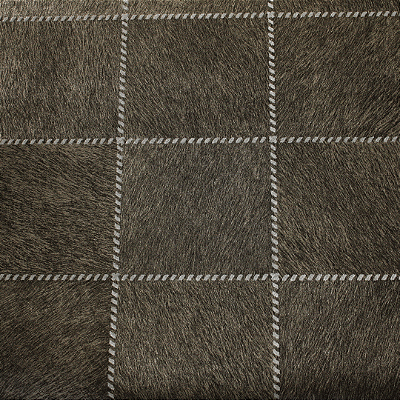 Papel de Parede Riscado em Tom de Marrom e Prata Rolo com 10 Metros