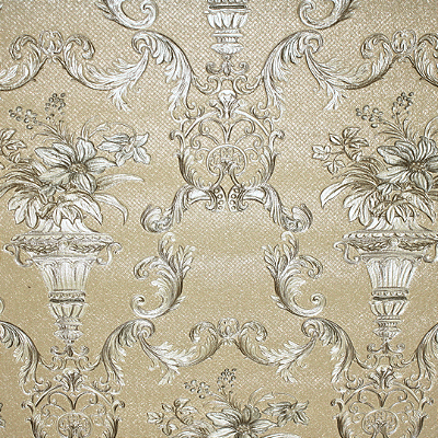 Papel de Parede Floral em Tons de Palha Rolo com 10 Metros