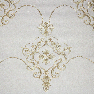 Papel de Parede Arabesco em Tons de Dourado Rolo com 10 Metros