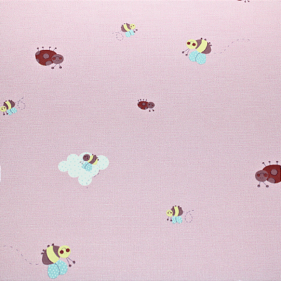 Papel de Parede Infantil Linho Rosa Rolo com 10 Metros