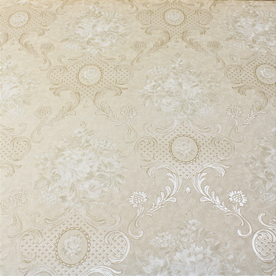 Papel de Parede Floral Tom de Bege Rosado Rolo com 10 Metros