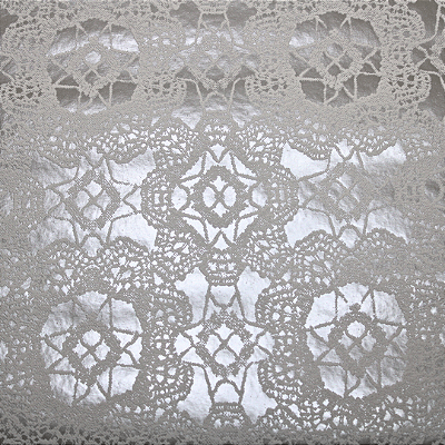 Papel de Parede Floral em Tom de Prata Rolo com 10 Metros