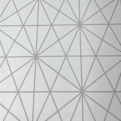 Papel de Parede Geométrico Tom de Crômio Rolo com 10 Metros