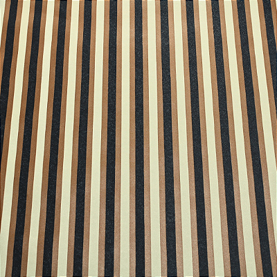 Papel de Parede Listrado Tom Laranja Preto e Bege Rolo com 10 Metros