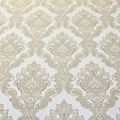 Papel de Parede Arabesco Tom de Bege Claro Rolo com 10 Metros