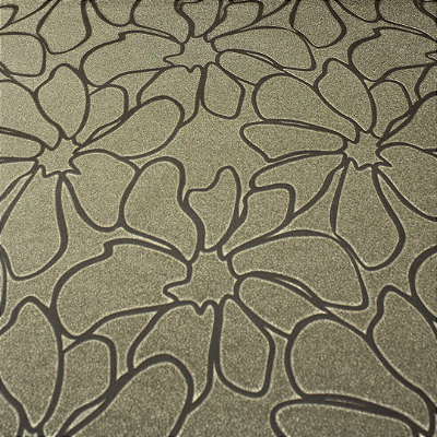 Papel de Parede Folhagens Tom Terroso Rolo com 10 Metros