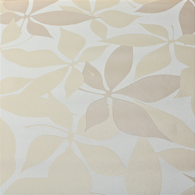 Papel de Parede Folhagens Tons de Bege Rolo com 10 Metros