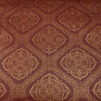 Papel de Parede Mandalas Tons de Vermelho e Dourado Rolo com 10 Metros