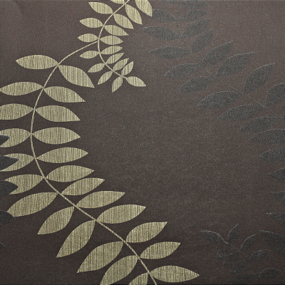 Papel de Parede Folhagens Tons de Marrom e Dourado Rolo com 10 Metros