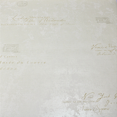 Papel de Parede Escrita na Cor Bege Rolo com 10 Metros