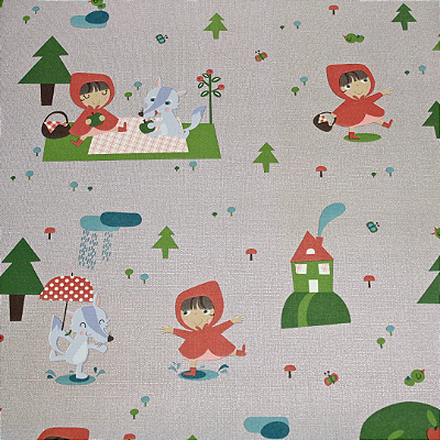Papel de Parede Infantil Chapeuzinho Vermelho Rolo com 10 Metros