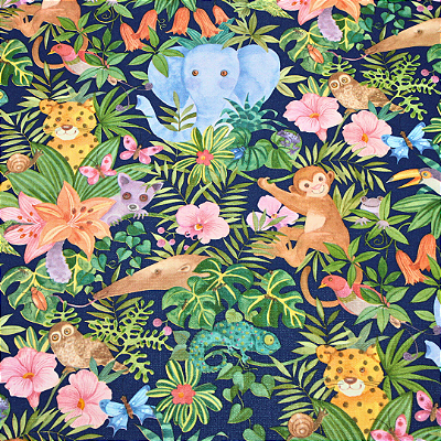 Papel de Parede Infantil Safari Tons Coloridos Rolo com 10 Metros