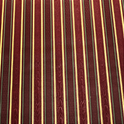 Papel de Parede Listrado Vermelho Bordô e Dourado Rolo com 10 Metros