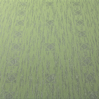 Papel de Parede Geométrico Tons de Verde e Prata Rolo com 10 Metros