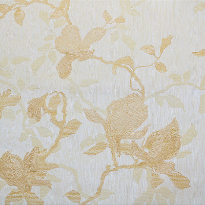 Papel de Parede Floral em Tons de Palha Rolo com 10 Metros