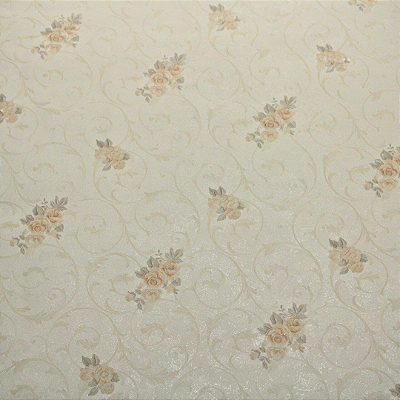 Papel de Parede Floral em Tom de Bege Rolo com 10 Metros