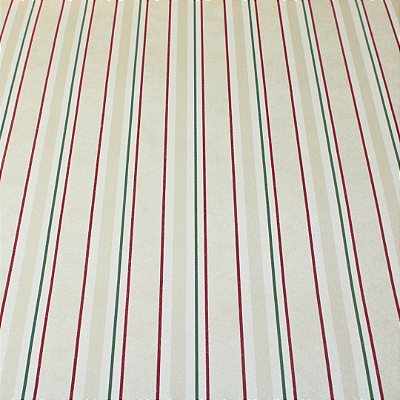 Papel de Parede Listrado Tons de Bege e Vermelho Rolo com 10 Metros