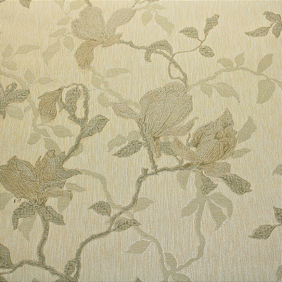 Papel de Parede Floral em Tom de Areia Rolo com 10 Metros