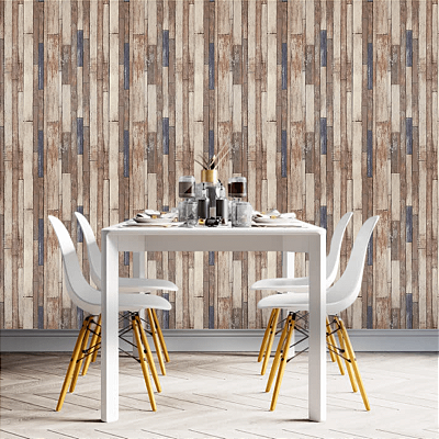 Papel de Parede Madeira Rústica Rolo com 10 Metros