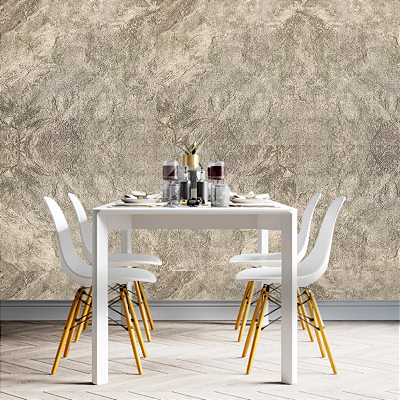 Papel de Parede Cimento Queimado Tons de Bege Rolo com 10 Metros