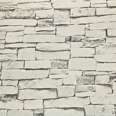 Papel de Parede Pedras em Tom de Creme Rolo com 10 Metros