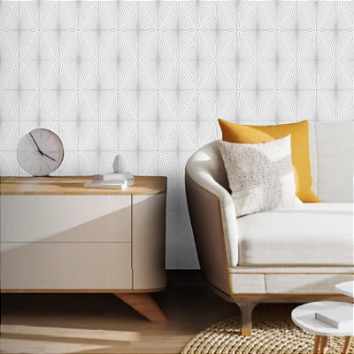 Papel de Parede Importado Pontos de Luz Off White Rolo com 10 Metros