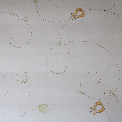 Papel de Parede Importado Verde Claro Floral 10 Metros