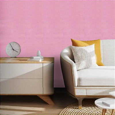 Papel de Parede Importado Texturizado Rosa Bebê 10 Metros