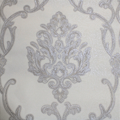 Papel de Parede Importado Texturizado Arabesco Creme 10 Metros