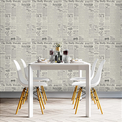 Papel de Parede Importado Estilo Jornal 10 Metros
