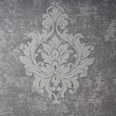 Papel de Parede Arabesco Cinza 10 Metros