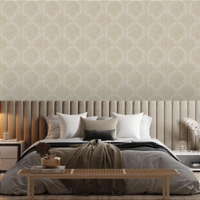 Papel de Parede Arabesco Marfim 10 Metros