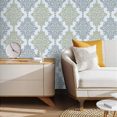 Papel de Parede Florence Azul 10 Metros