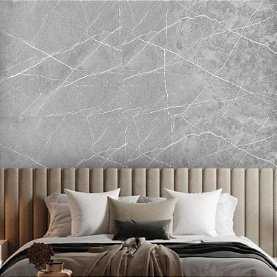 Papel De Parede Adesivo Mármore Cinza Brilhante Importado Vinílico Impermeável 5MX45CM