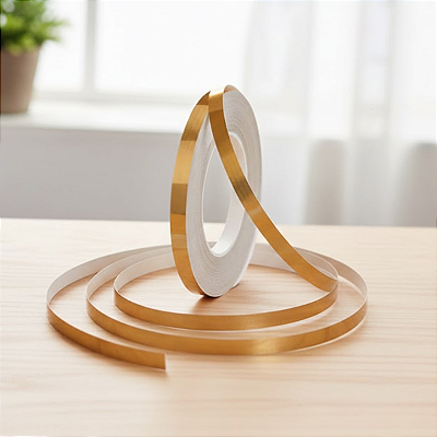 Fita Dourada Adesiva 50M 1CM Efeito Metalizado Ideal Para Decorações Impermeável