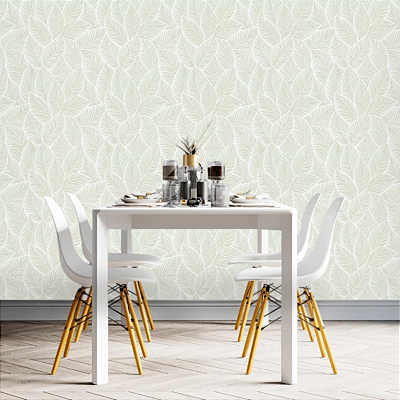 Papel de Parede Folhagem OffWhite 10 Metros
