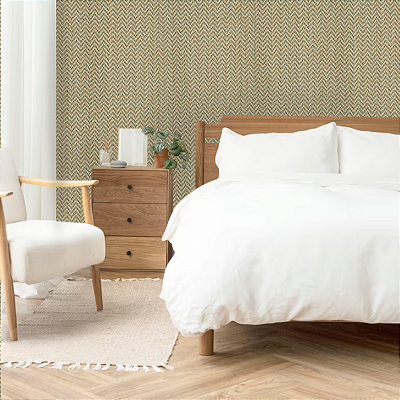 Papel de Parede Geométrico fundo Marrom Claro 10 Metros