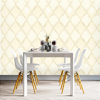 Papel de Parede Tons Claros Geométrico 10 Metros