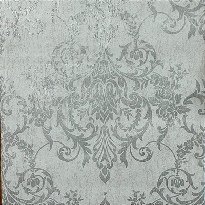 Papel de Parede Arabesco fundo Crômio 10 Metros