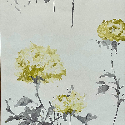 Papel de Parede Floral tom Creme 10 Metros