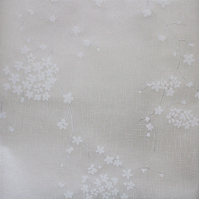 Papel de Parede Floral Acetinado fundo Creme 10 Metros