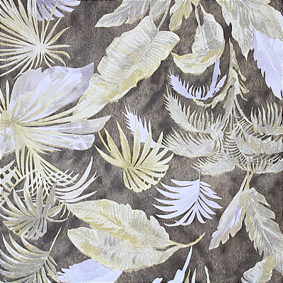 Papel de Parede Folhagens fundo Marrom 10 Metros