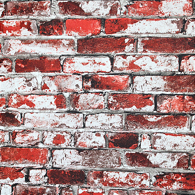 Papel de Parede Tijolinho Vermelho 10 Metros