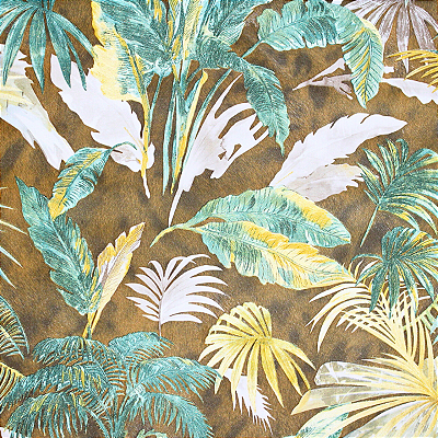 Papel de Parede Folhagem fundo Marrom Escuro 10 Metros