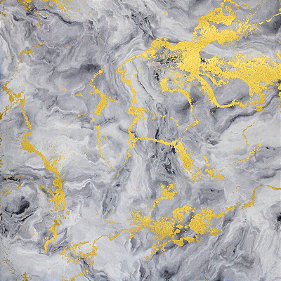 Papel de Parede efeito Marmorizado detalhes Dourados 10 Metros