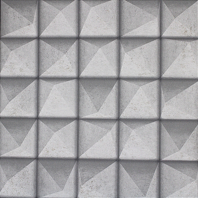 Papel de Parede Geométrico 3D tons Cinza 10 Metros