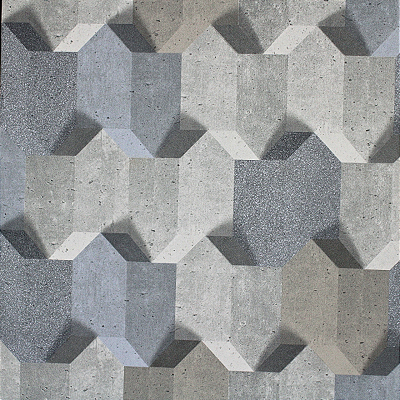 Papel de Parede Geométrico 3D tons de Azul 10 Metros